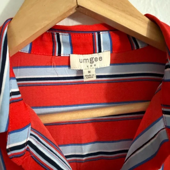 Umgee Red and Blue Striped dress - Picture 5 of 5